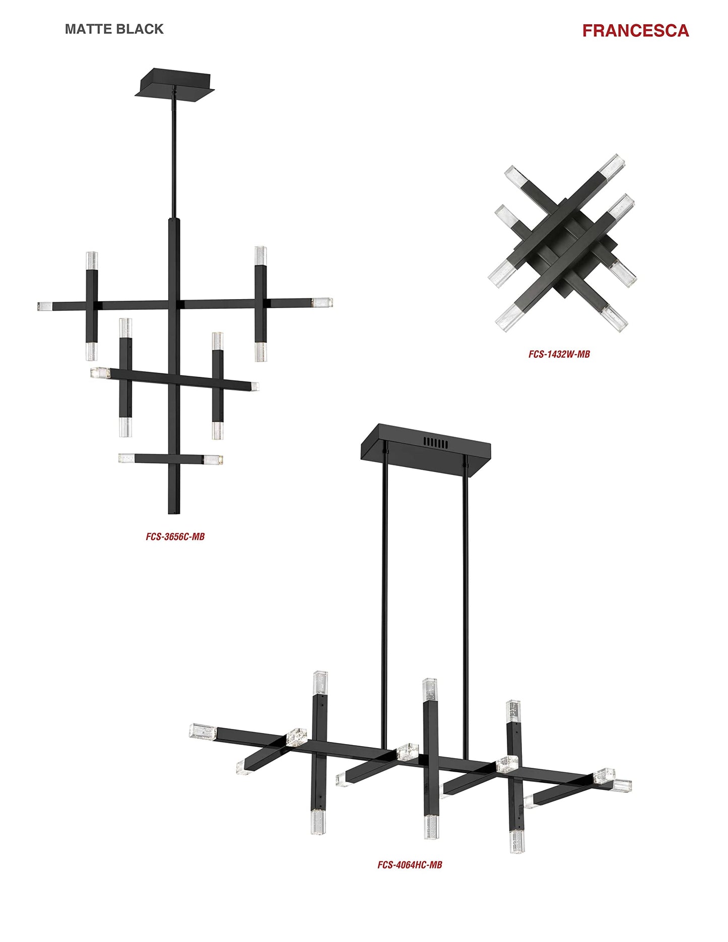 Dainolite 24W Wall Sconce Metal Matte Black FCS-1432W-MB