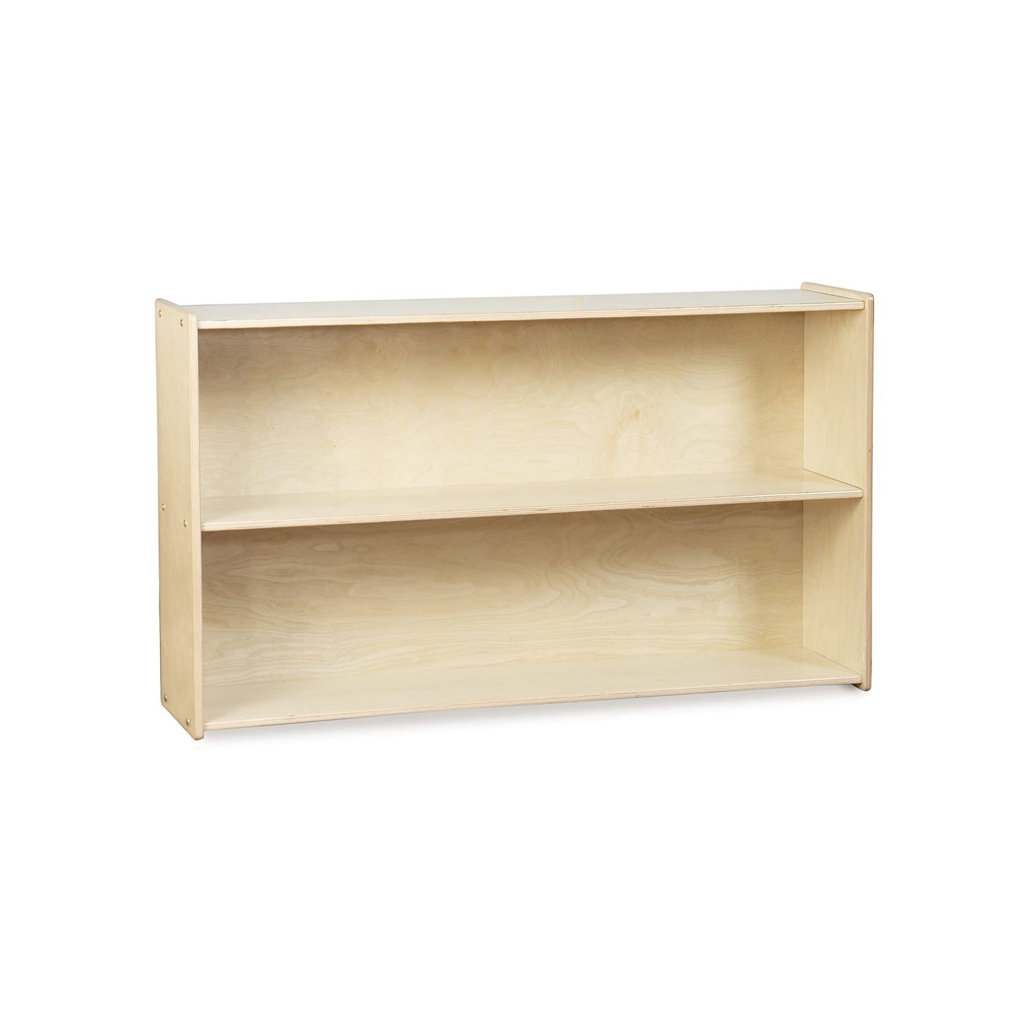 Contender Daycare Shelves for Kids, Bookcase with 2 Shelves for Storage, Wood Furniture for Toddlers, Children, Montessori, Classroom, 47-inch Width