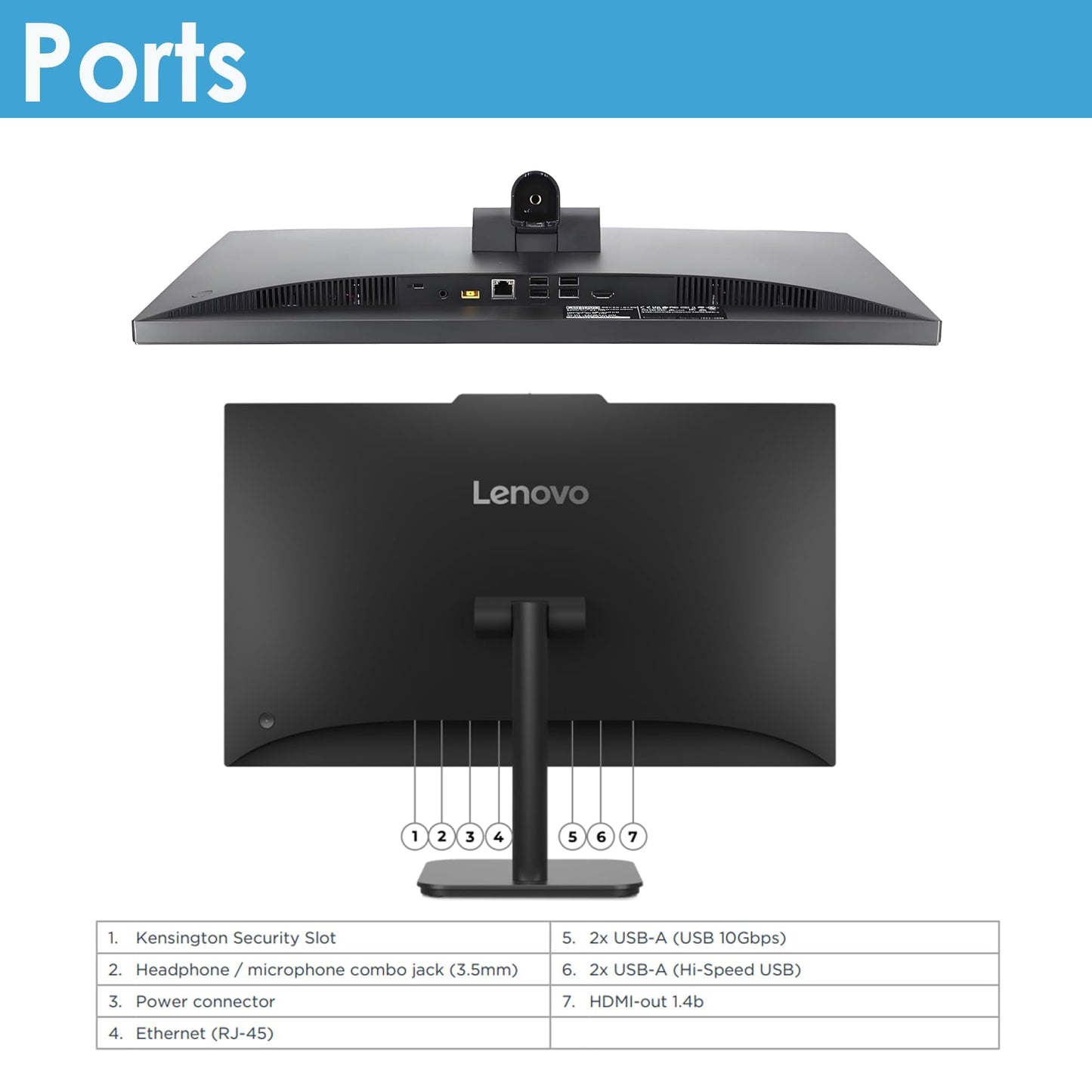 Lenovo IdeaCentre 24 AIO Desktop, 23.8" FHD IPS Display, Intel N100 4-Core, 32GB RAM, 1TB PCIe SSD, Wi-Fi 6, Bluetooth 5.2, Windows 11 Home, Keyboard & Mouse, Black