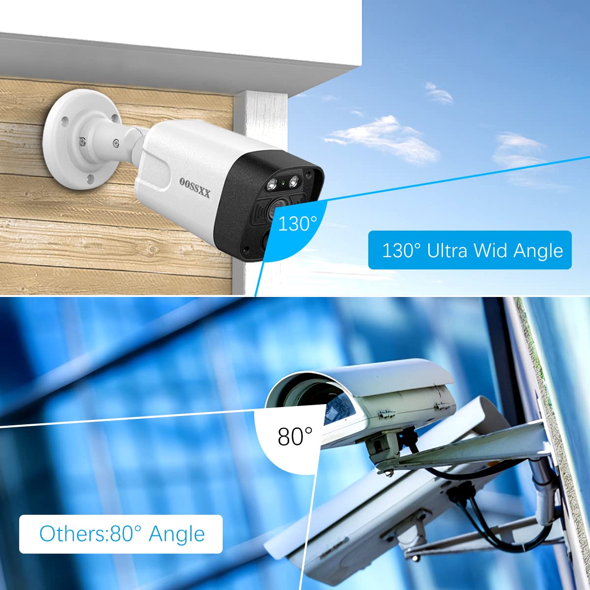 (2026 Update) 4K POE Security Camera System, 8CH NVR with 8 Wired 4K Bullet Cameras, 130° Wide Angle, AI Human Detection, PIR Sensor, Two-Way Audio, IP66 Waterproof, 4TB HDD, Free App No Monthly Fee