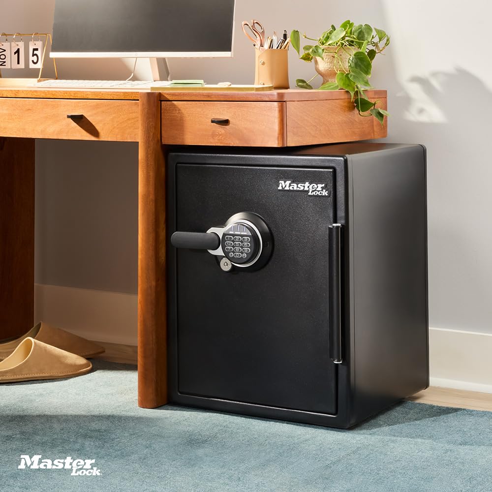 Master Lock Black Steel Fireproof and Waterproof Safe with Digital Keypad, 2.0 cu-ft, STW205GYC