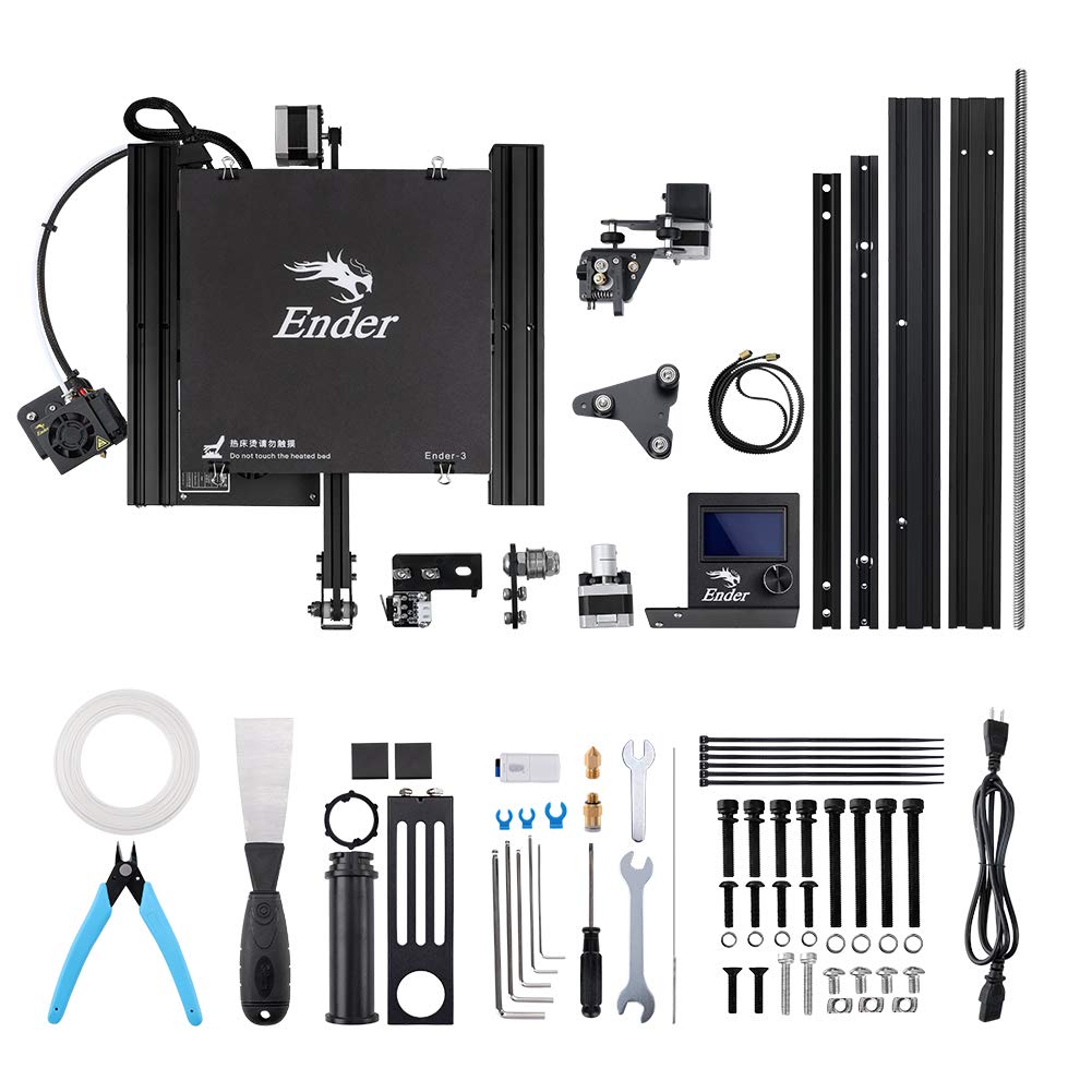 Official Creality Ender 3 3D Printer with Resume Printing Function and Stable Power Supply, High Precision Printing and High-standard V-profiles DIY 3D Printers Printing Size 8.66*8.66*9.84 inches