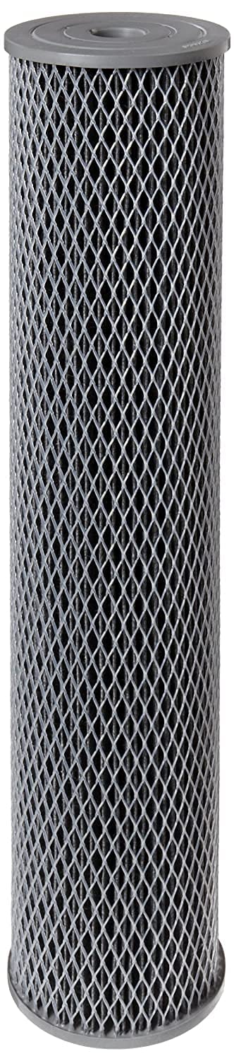 Pentair Pentek NCP-20BB Big Blue Carbon Water Filter, 20-Inch, Whole House Non-Cellulose Carbon Impregnated Pleated Filter Cartridge, 20" x 4.5", 10 Micron, Pack of 6, Gray