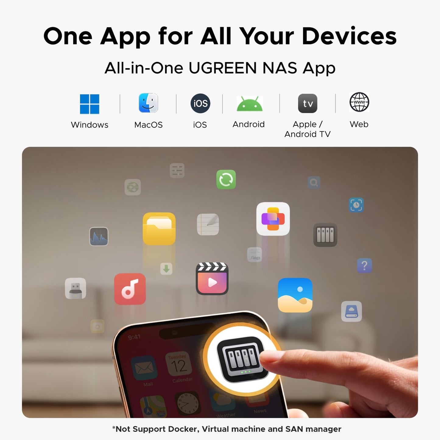 UGREEN NAS DH2300 2-Bay Desktop NASync, Support Capacity 64TB (Diskless), Remote Access, AI Photo Album, Beginner Friendly System, 4GB RAM on Board,1GbE, 4K HDMI, Network Attached Storage(Diskless)
