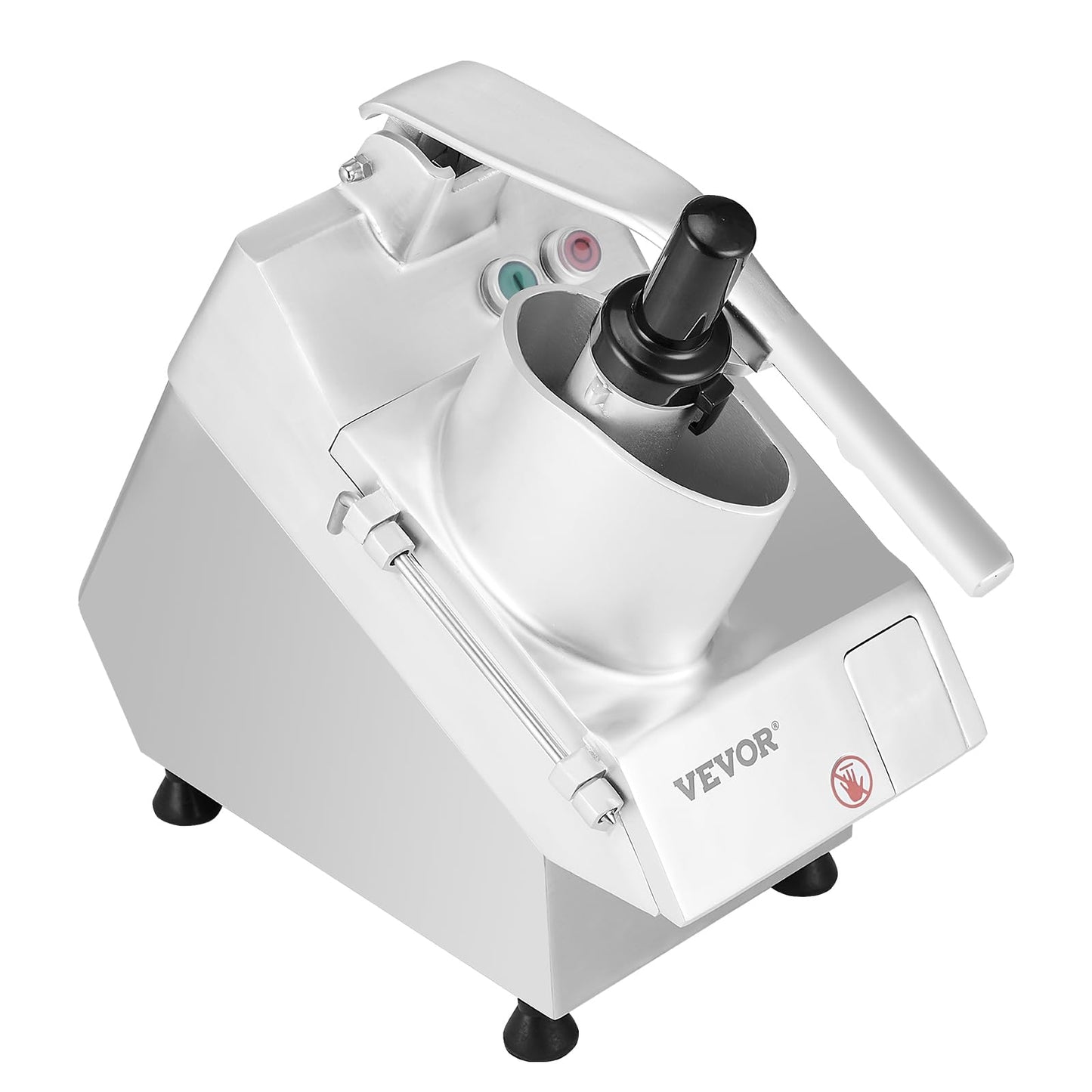 VEVOR Food Processor & Vegetable Chopper, 2 Feeding Holes Food-Grade Stainless Steel Food Processor Chopper with Detachable 6 Blades, 3mm/5mm/7mm/10mm Shredder, 2mm/4mm Slicer, for Vegetables, Fruit