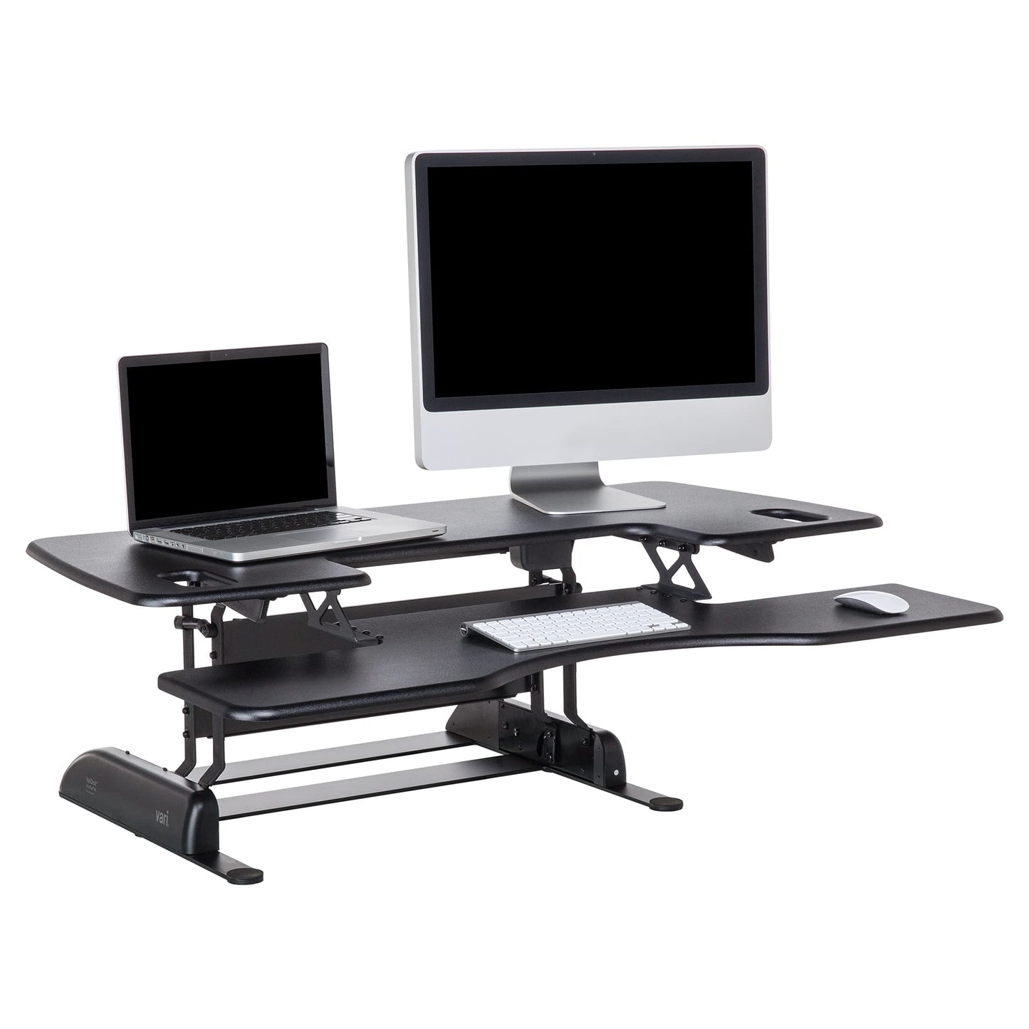 Vari VariDesk Pro Plus 48 - Adjustable Desk Converter with 11 Height Settings - Laptop Sit Stand Desk Riser for Home Office, Table Tops, Workspace - Fully Assembled with Spring Loaded Lift - Black