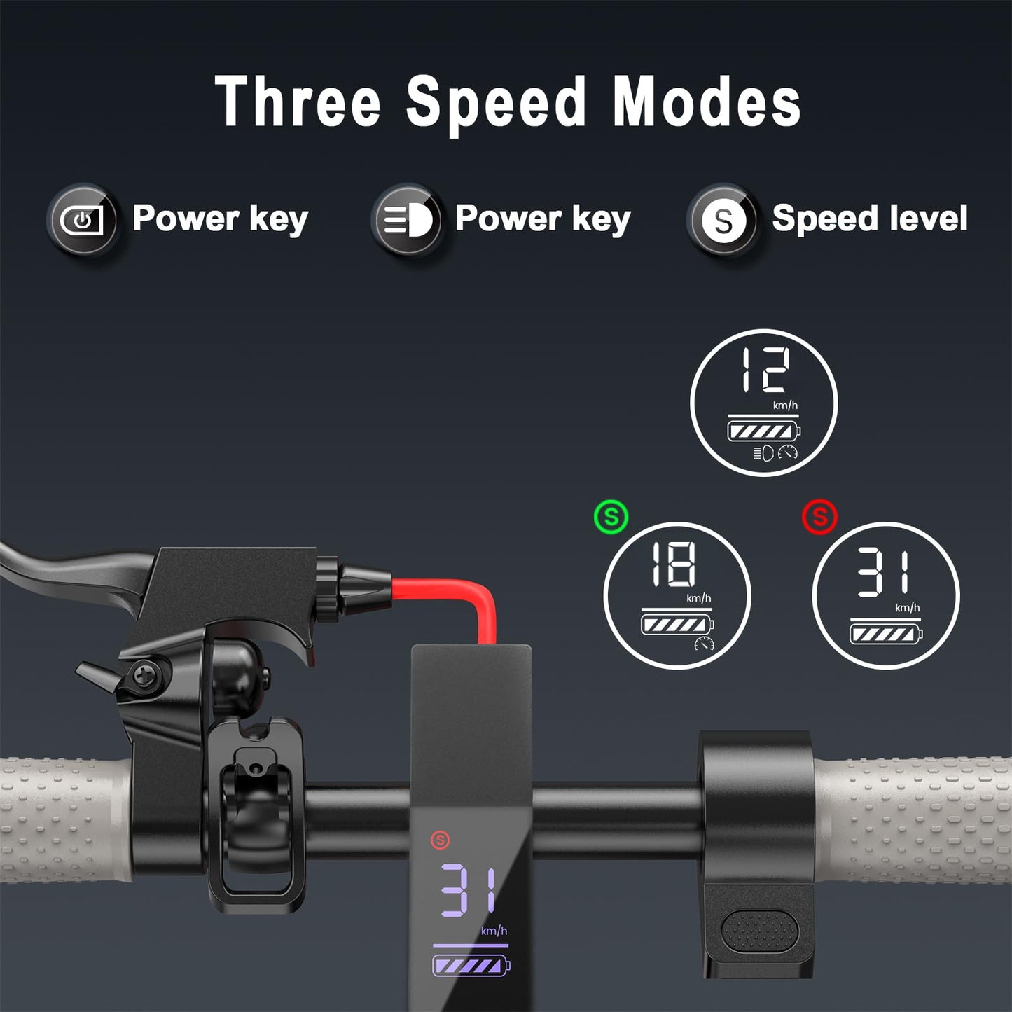 Roinside Scooter for Adults- 8.5" Solid Tires/350W Motor, 19 MPH Digital Display, Up to 21 Miles Long-Range Commuting Folding E-Scooter for Adults with Dual Braking System, App Control