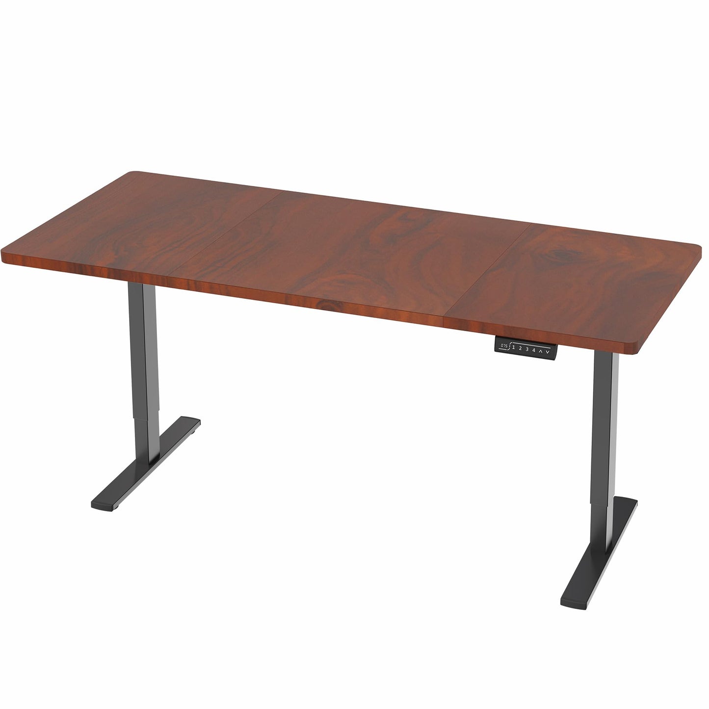 VIVO Electric 71 x 30 in Standing Desk, Memory Height Adjustment, 1B Series, Holds 220 lbs, Dark Walnut Top Black Frame, DESK-KIT-1B7D