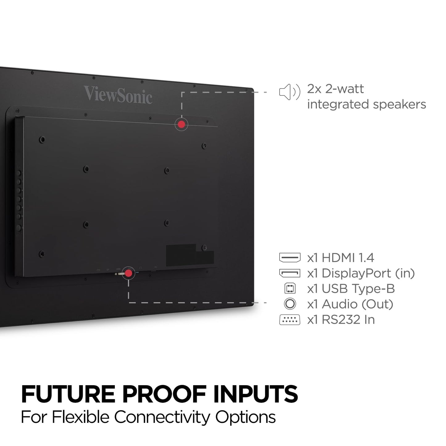 ViewSonic TD3207 32 Inch 1080p Touch Screen Monitor, 10-Point Multi-Touch for Information Kiosks and Public Displays, 7H Hardness Glass, Advanced Ergonomics, HDMI, DisplayPort, USB