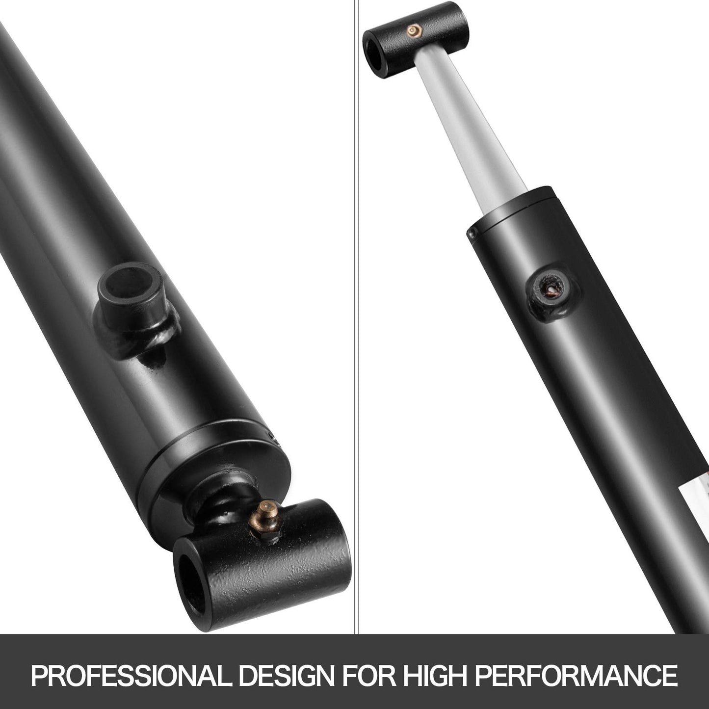 VEVOR Hydraulic Cylinder 2" Bore 36" Stroke Hydraulic Ram Cylinder Work Pressure 3000psi Welded Double Acting Cross Tube Port Size SAE6 Hydraulic Lifting Cylinder 2 x 36 inches Max Length 80 inches