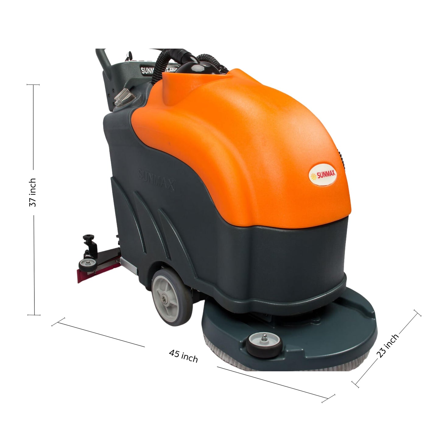 SUNMAX 22" Walk-Behind Commercial Floor Scrubber Machine, Cordless Battery Powered, 13.2/14.5-Gal Dual Tanks, Up to 5 Hours Runtime, 31" Squeegee, Hard Floor Cleaner for Tile, Concrete, Epoxy & VCT