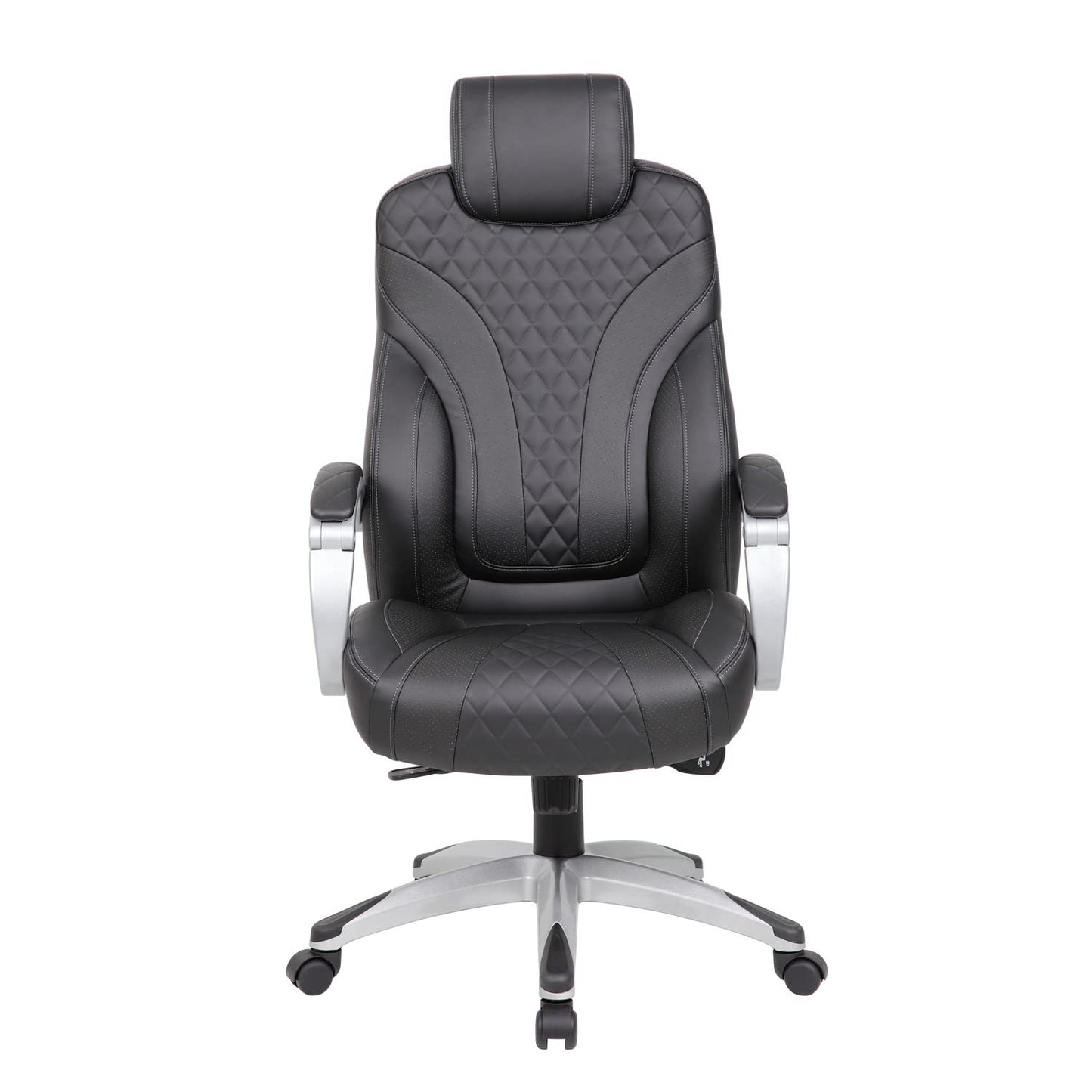 Boss Office Products Executive Hinged Arm Chair in Black