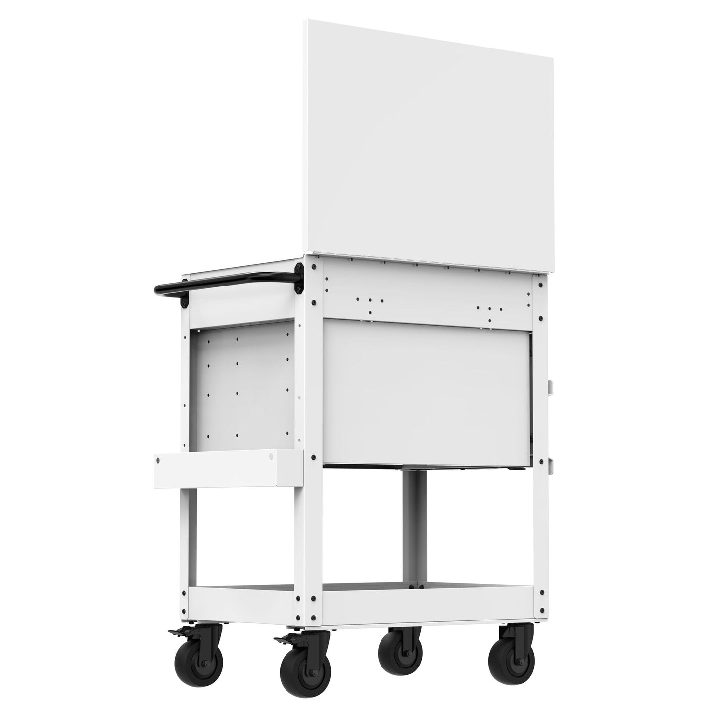 CRAFTSMAN Rolling Tool Chest with Drawers, Tool Box with Wheels and 4 Drawers, Power Outlets and USB, Protective Liner, Steel Utility Cart Storage Cabinet, Supports up to 700 lbs, White (CMST98276WW)