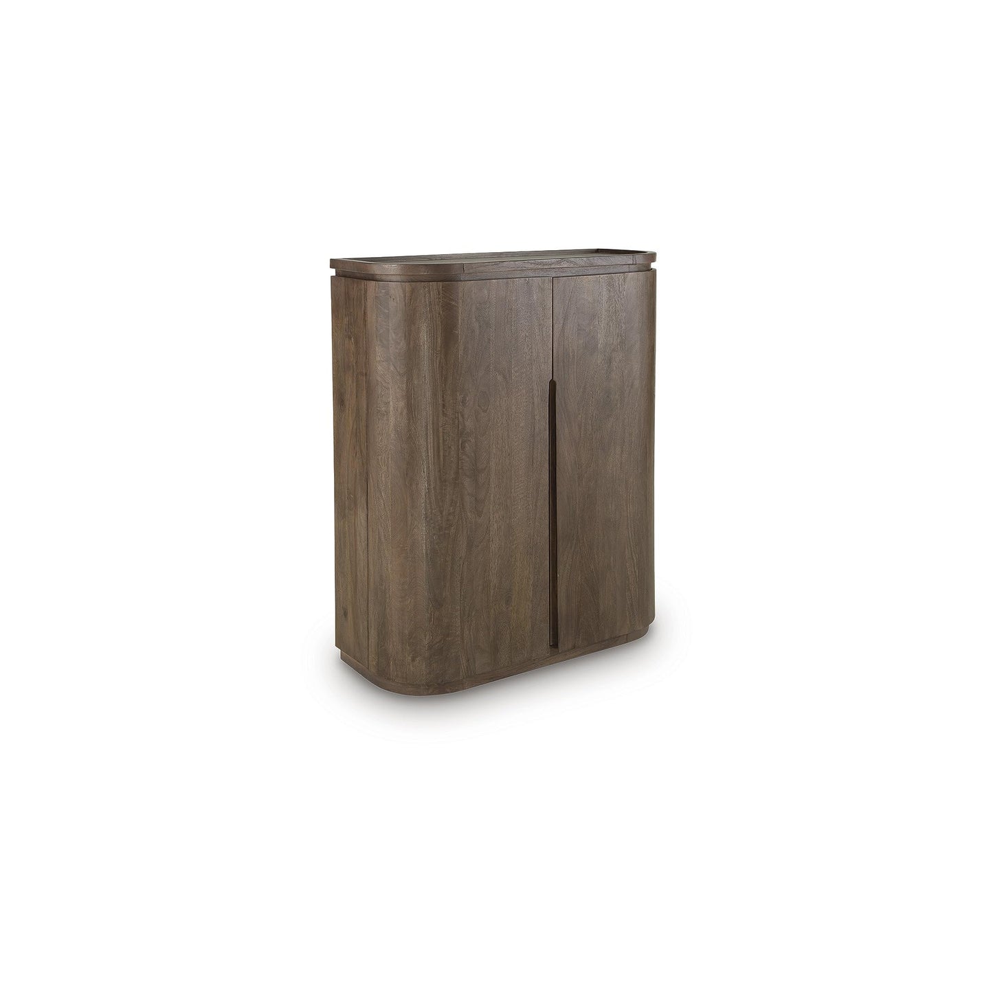 Signature Design by Ashley Landermont Contemporary Bar Cabinet with Anti-Tipping, Dark Brown