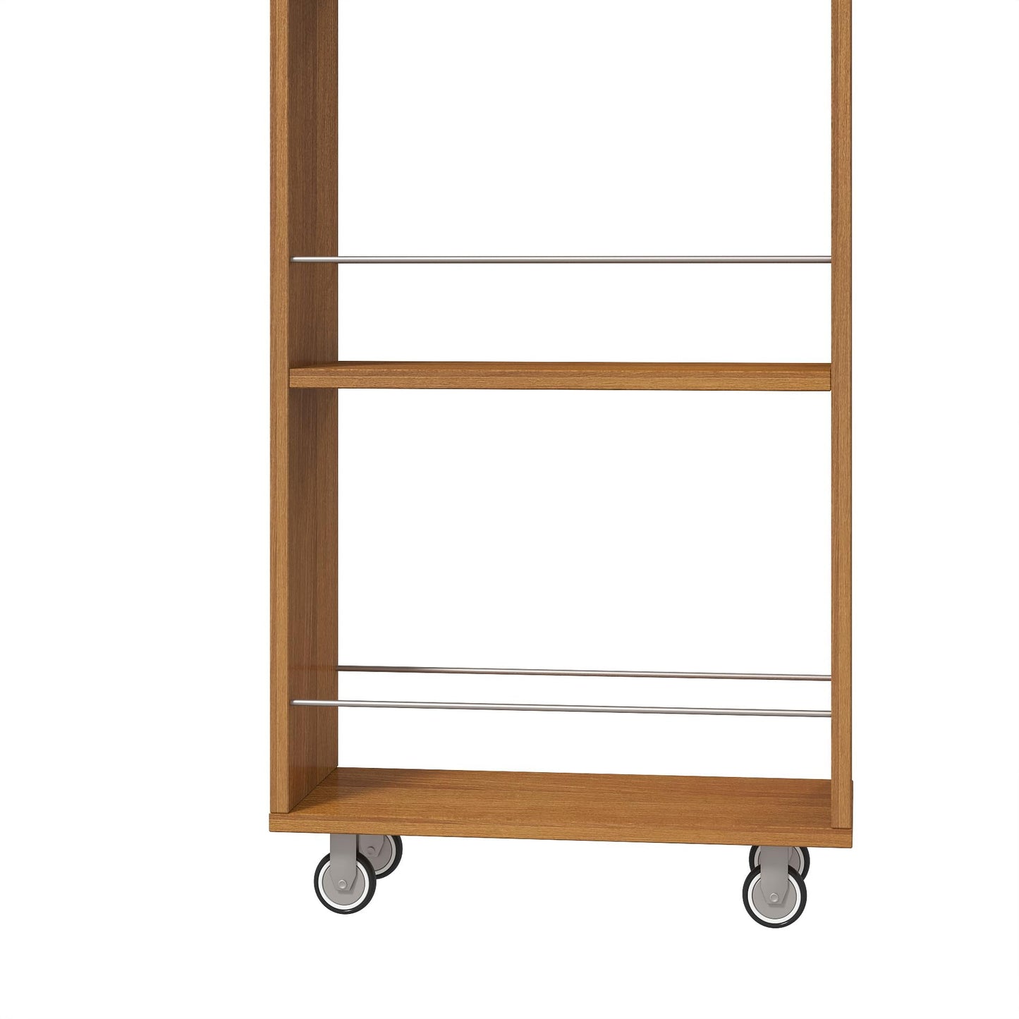 KEIKI 7 Tier Pull-Out Kitchen Pantry Storage Cabinet, Multi-Tier Single-Sided Open Shelf, Spice Rack Next to Fridge, Wood Hutch Food Pantries Cupboard for Coffee Bar, Dining Room, Narrow Spaces