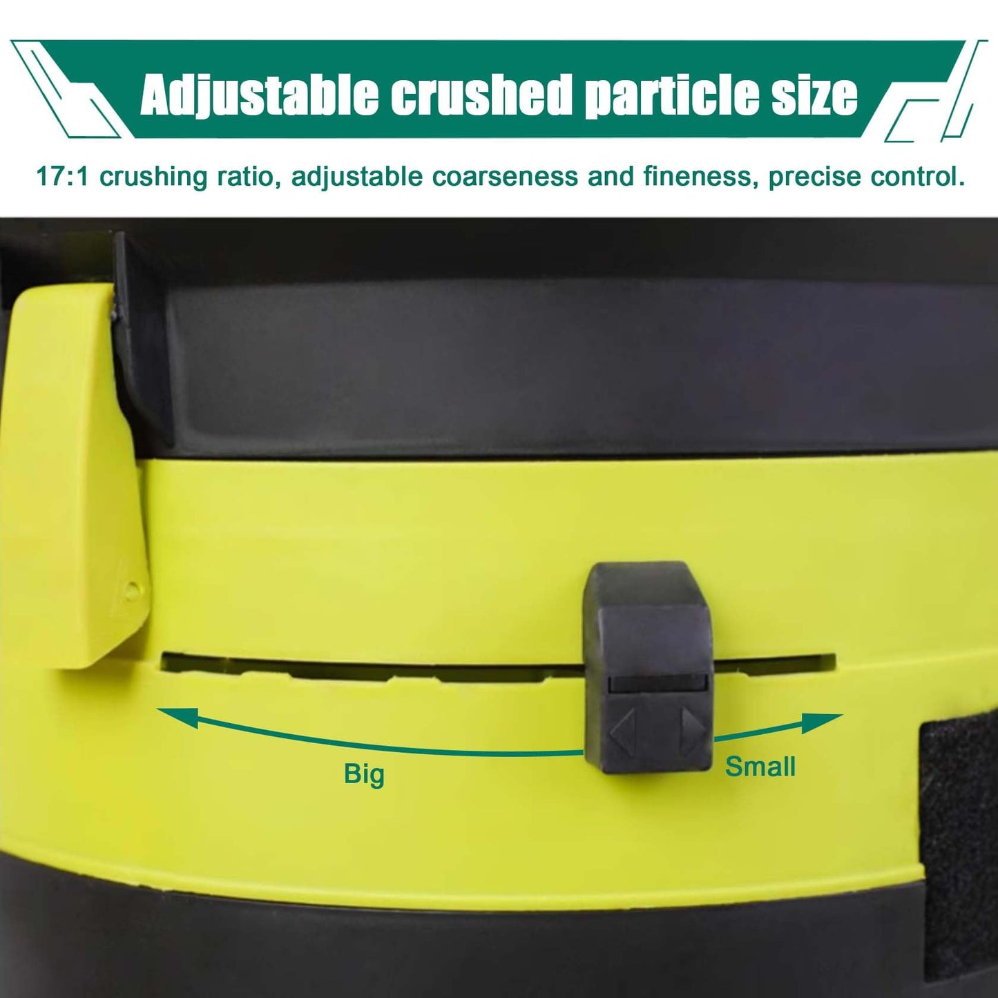 AGFKXO Leaf Mulcher, Electric Leaf Mulcher Cordless 8000 RPM, Leaf Shredder 17:1 Leaf Shredder Rate,Leaves Collector Adjustable Leaf Shredding Size, for Lawn and Garden,Power Cord×30m