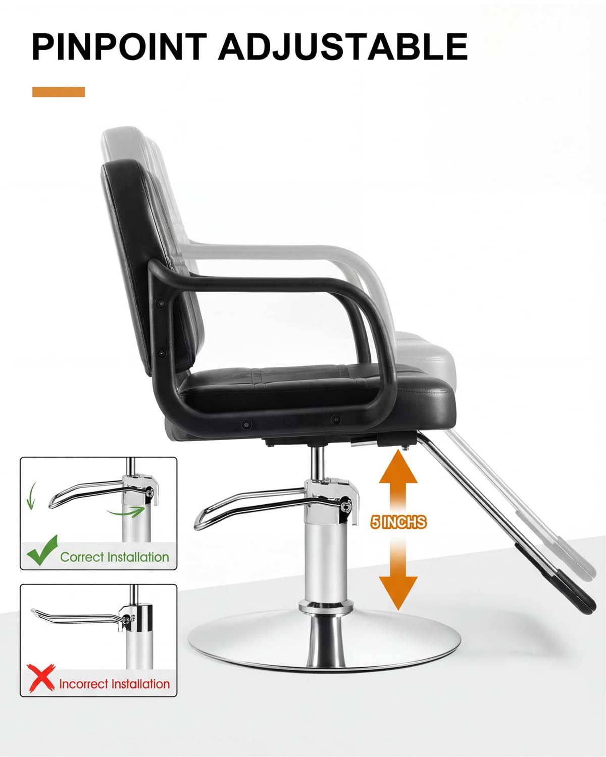 Artist hand Hydraulic Barber Chair Salon Chair for Hair Stylist