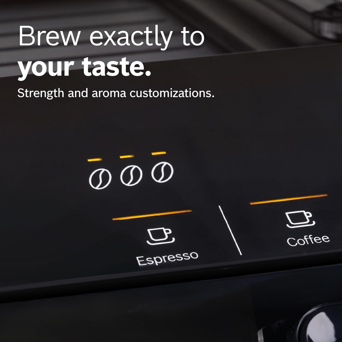 Bosch Fully Automatic Coffee and Espresso Machine - One-Touch Drinks, Barista Quality Super Coffee Maker - Touch Control Panel, Large Bean Capacity - Easy Clean, Maintenance - Black - TIU20109