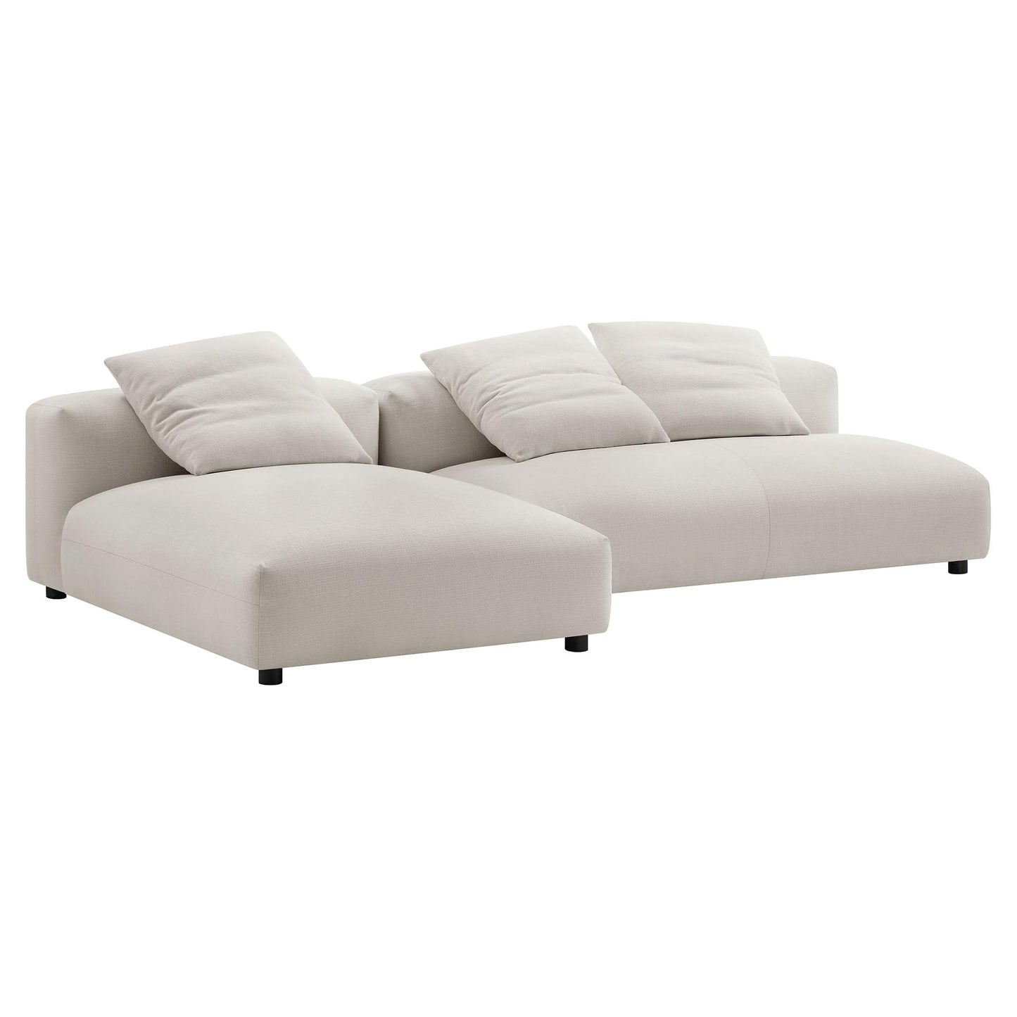 Modway Solace Sectional, Oversized, Salt
