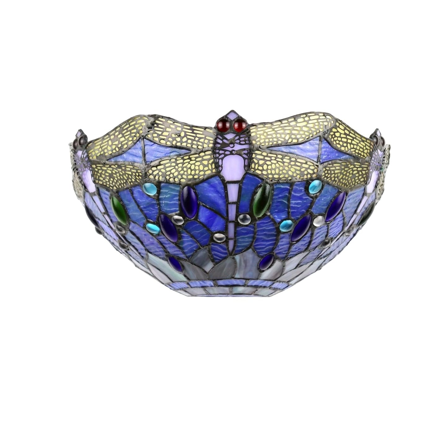 Chloe Lighting SUNNIVA 1 Light Wall Sconce, 12in Wide, Multicolor Glass, Model CH3T524BD12-WS1