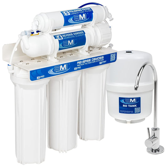 Applied Membranes Inc. 5-Stage Reverse Osmosis Water Filter System, 100 Gallons per Day