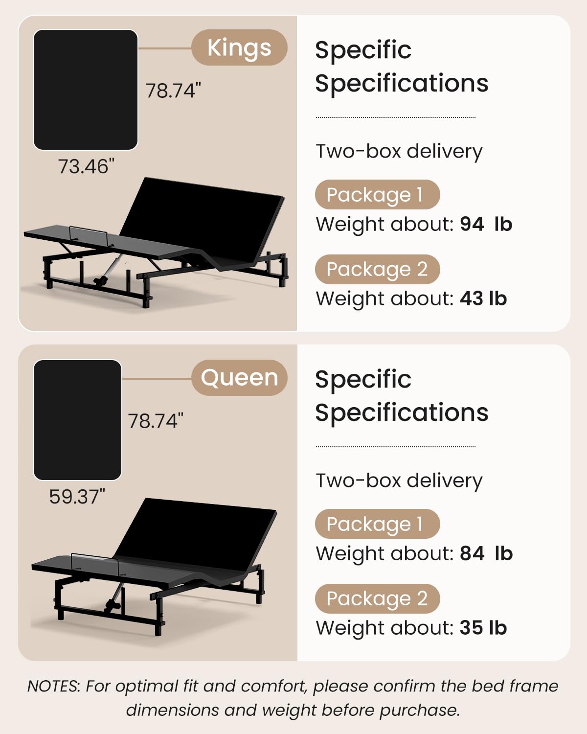 Mixcous Adjustable Bed Base Queen Size with Zero Gravity & Anti-Snore, Electric Bed Frame with Head & Foot Incline, Quiet Motor, Wireless Remote, Heavy Duty Metal Frame, Easy Assembly