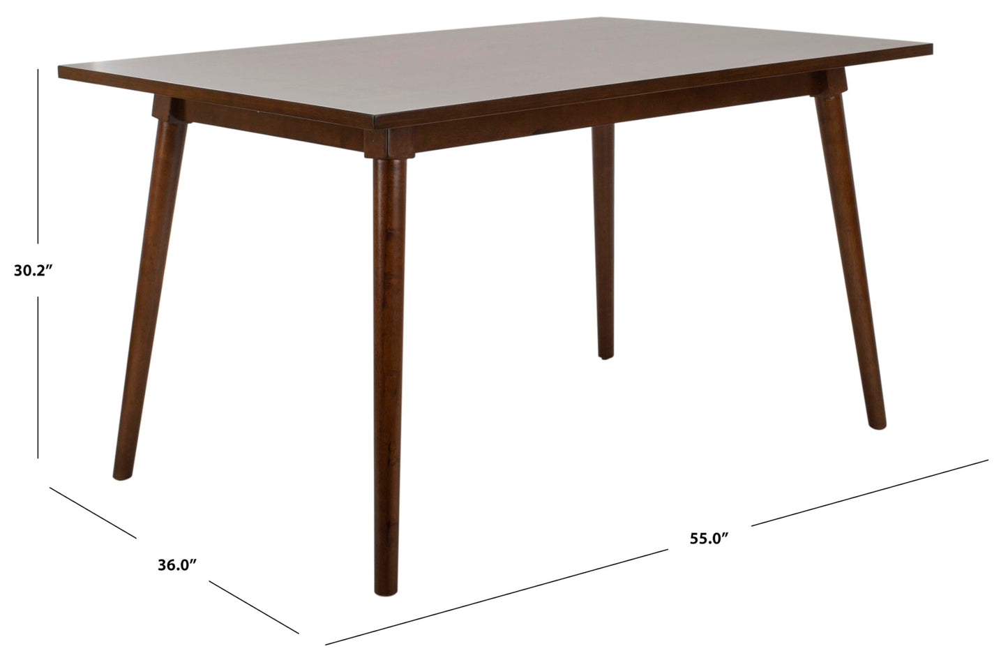 Safavieh Home Tia Modern Walnut Dining Table