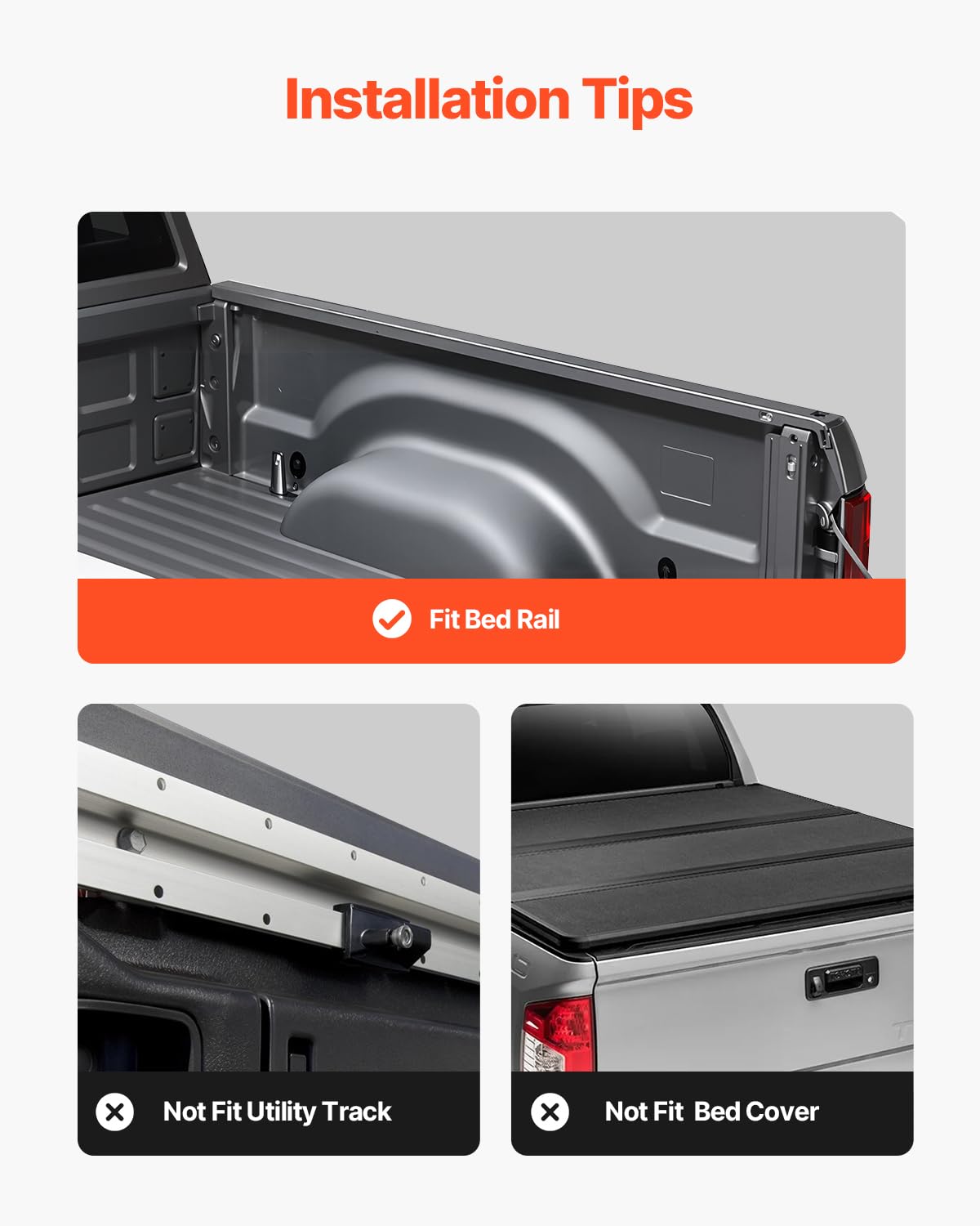 VEVOR Overland Truck Bed Rack, 54.3-68.3 in Width, Adjustable Overland Bed Cargo Rack with Sidebar and 900 lbs Static Load Capacity, Heavy Duty Steel, Compatible with Full Size and Mid-Size Trucks