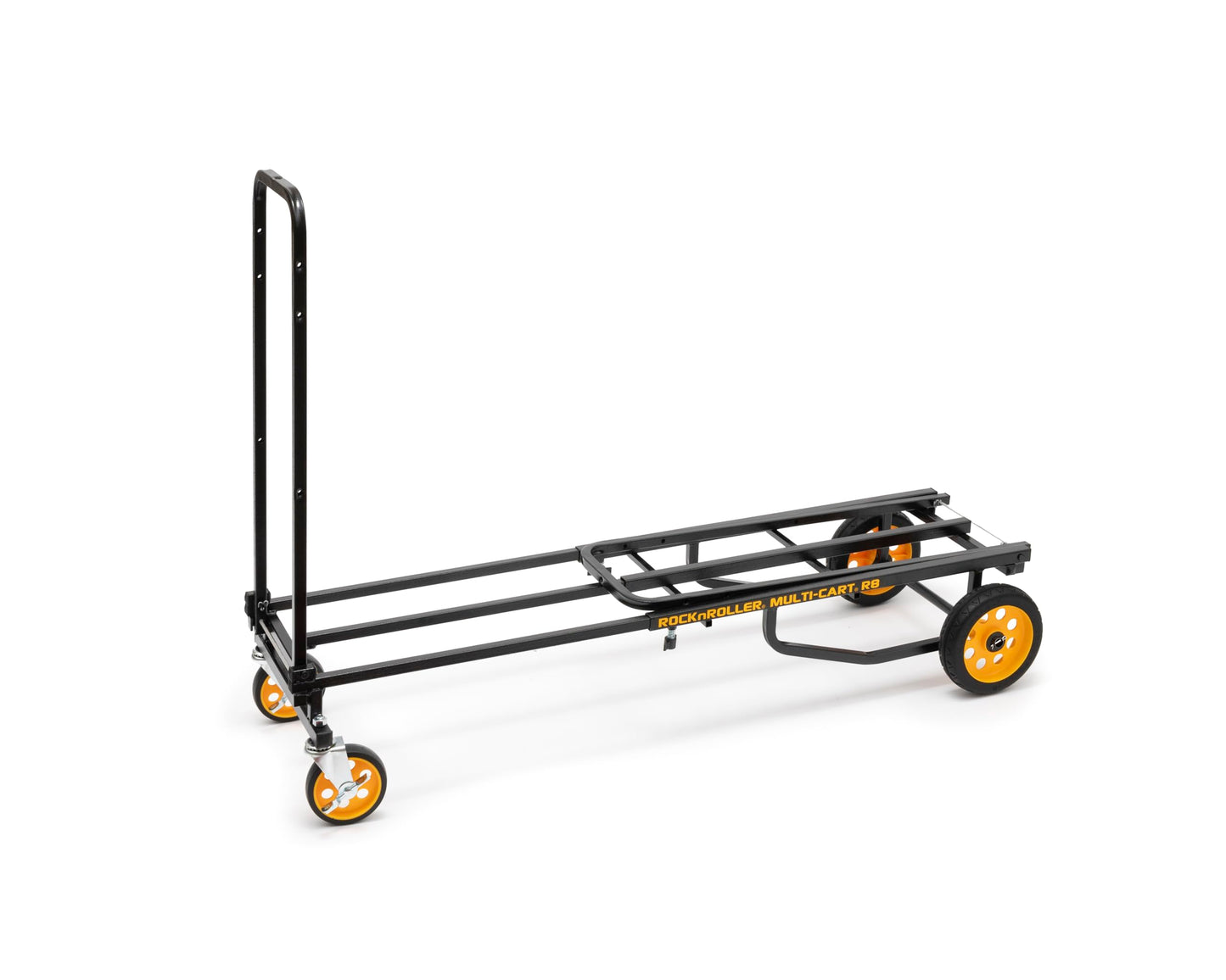 Rock-N-Roller R8RT (Mid) 8-in-1 Folding Multi-Cart/Hand Truck/Dolly/Platform Cart/34" to 52" Telescoping Frame/500 lbs. Frame Capacity, Black