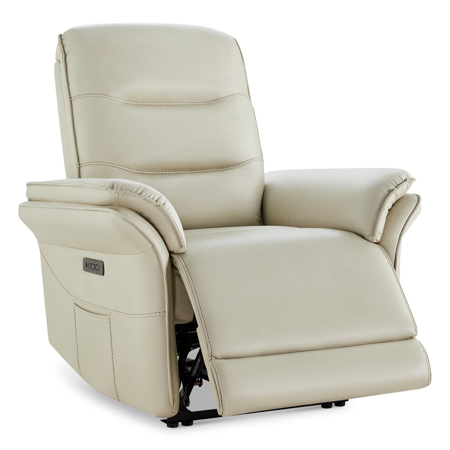 KISLOT Power Recliner Chair with Adjustable Headrest and Footrest, Dual Motor Leather Reclining Chair with USB/Type-C Charging, Zero Gravity Modern Electric Recliner for Adults Living Room Bedroom