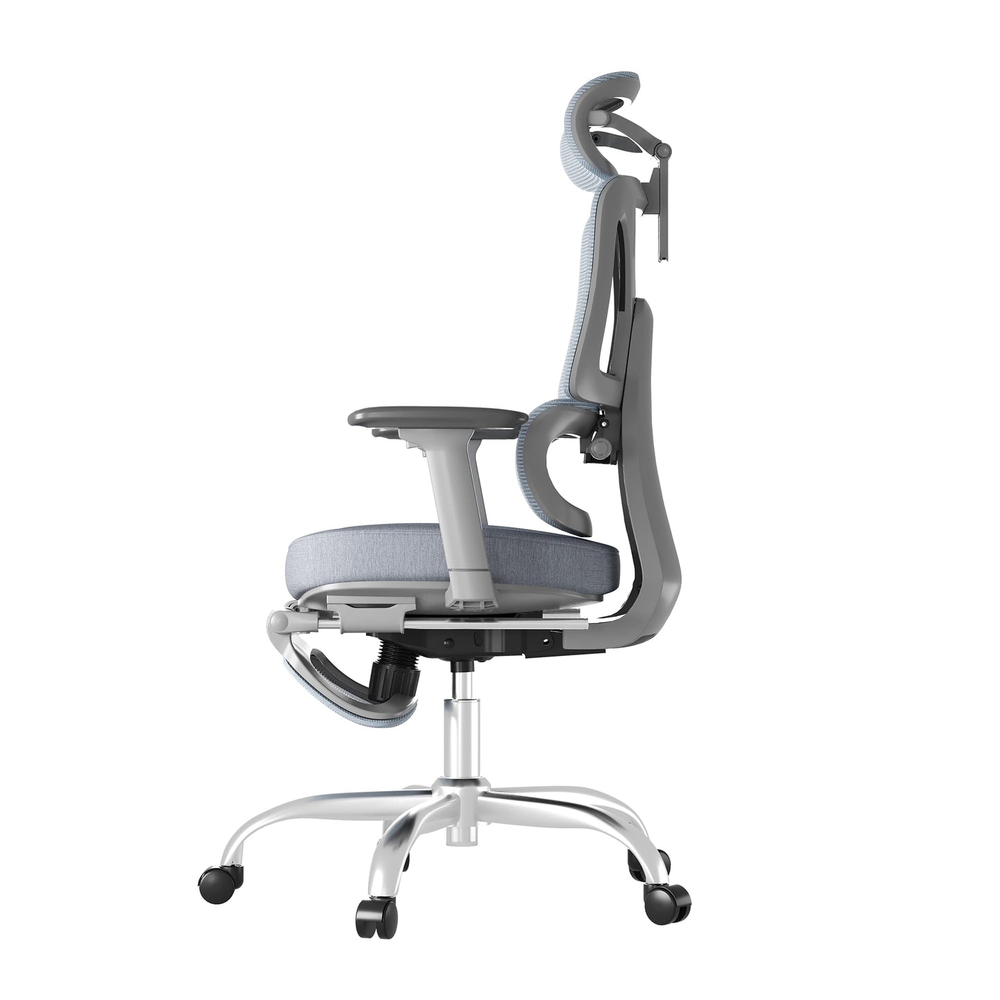FLEXISPOT ErgoX Premium Ergonomic Office Chair with Footrest- Adjustable 3D Armrests, Dynamic Lumbar Support, Recline & Tilt Function, Mesh Seat, for Home & Office Use,Blue Foam