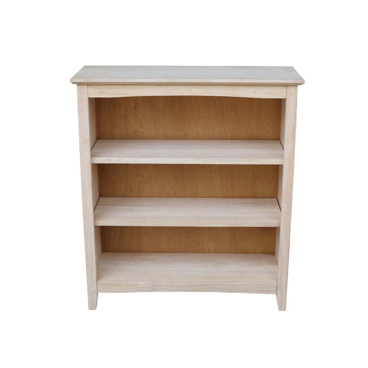 International Concepts Shaker Kids Bookcase, 36-Inch High, Solid Parawood, Unfinished
