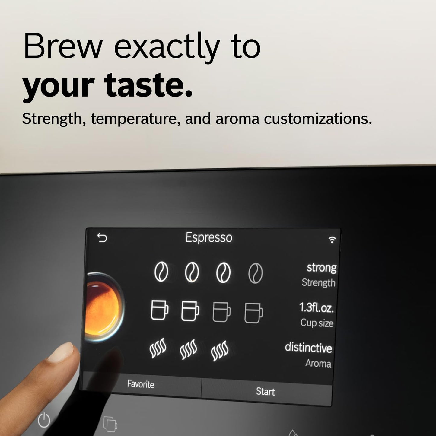 Bosch Fully Automatic Coffee and Espresso Machine - 36 Drinks, Double Cup Barista Style Super Coffee Maker - Touchscreen, Large Bean Capacity - Easy Clean, Maintenance - Silver - TQU60307