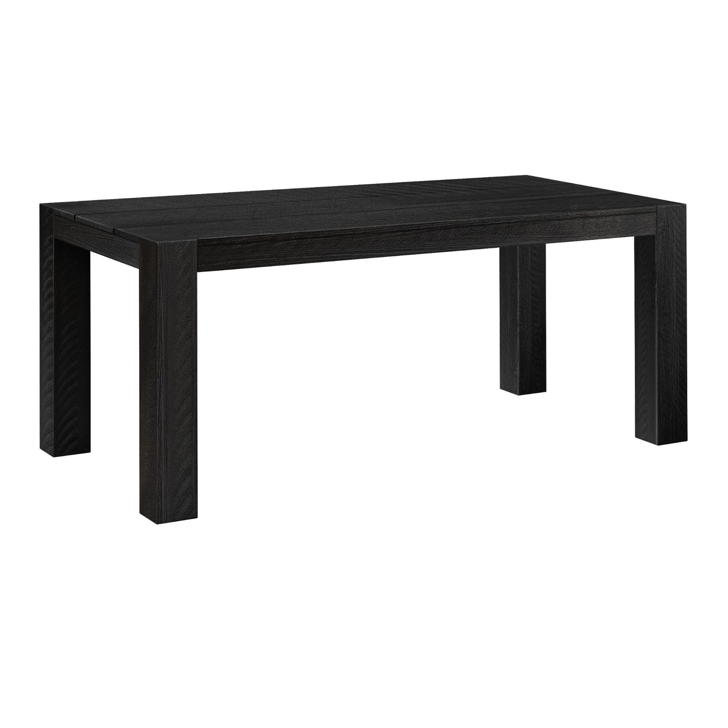 Plank+Beam Camden, Farmhouse Dining Table, 72", Solid Wood Dining Table for 6-8, Rustic Table for Dining Room and Kitchen, Natural Wood Grain, Rustic Char