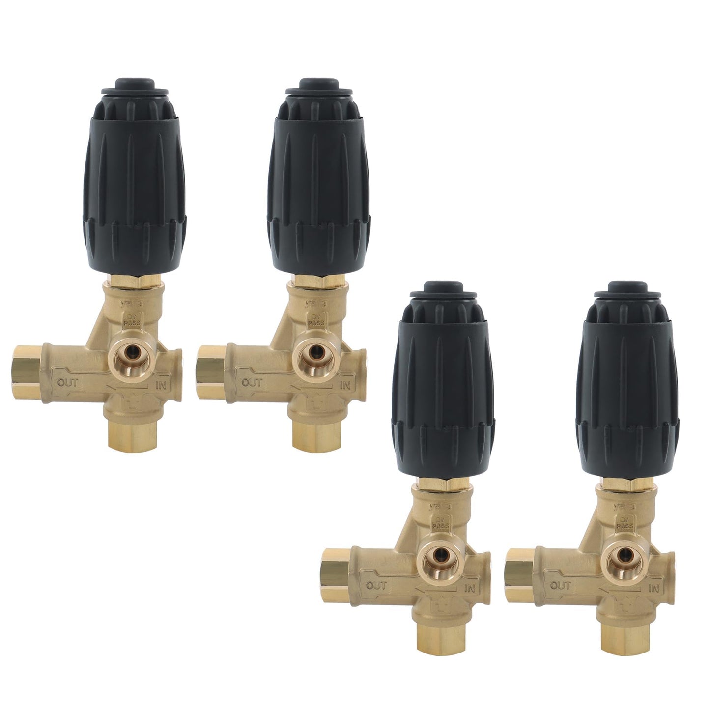 kimllier 4PCS VRT3-310 Pressure Washer Unloader Valve, 4350 PSI, 8 GPM, 3/8 FNPT, Heavy-Duty Trapped Pressure Design, Fits Most Commercial/Industrial Pressure Washers
