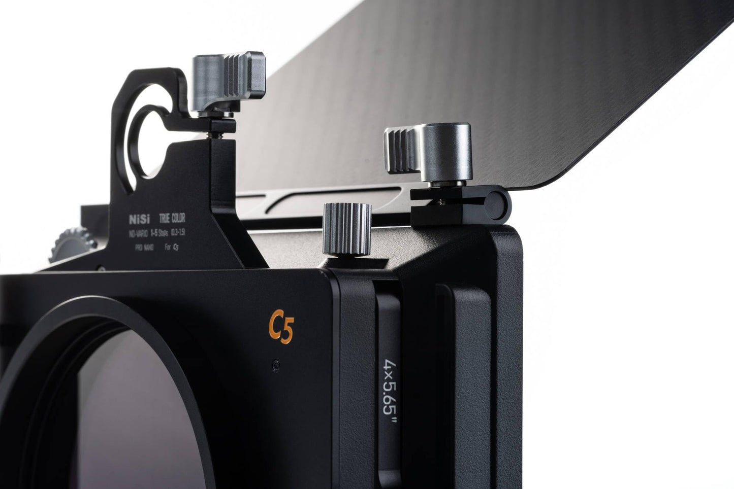 NiSi, Cinema C5 Matte Box Cinema Kit - 95mm Clamp-On, 4x4 & 4x5.65 Filter Slots - Rotating CPL, 1-5 Stop VND, 4-Stop ND, 1/8 Black Mist - Includes (67/72/77/82mm) Adapters, Filter Trays & Travel Pouch