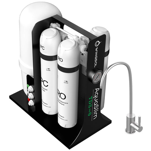 WINGSOL Integrated Reverse Osmosis Water Filter, NSF/ANSI 42&53&58, 8-Stage Under Sink RO Filtration System for 0 TDS Pure Water, Easy Installation Compact Size, No Electricity Needed