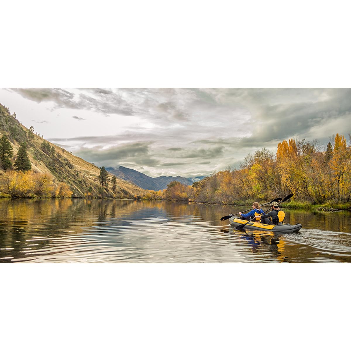 Advanced Elements Island Voyage 2 Inflatable Kayak, Yellow