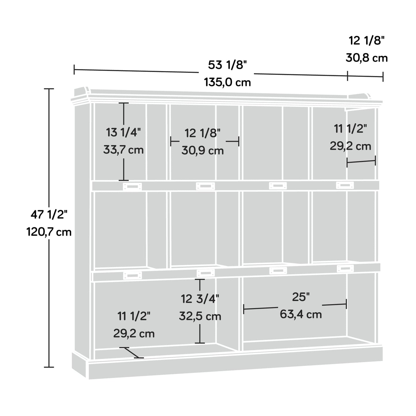 Sauder Barrister Lane Cubby Bookcase, Stylish Organization Furniture, cubby bookcase, Cube Storage