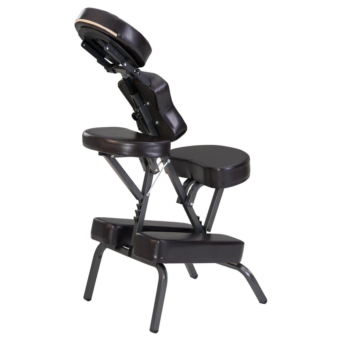 Master Massage Bedford Massage Chair Full Body Portable- Lightweight Massage Chair with Carrying Case-Tattoo Chair Height Adjustable Folding Massage Chair Face Cradle Salon Massage Chair SPA (Coffee)