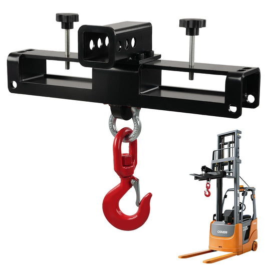 10 Ton Heavy Duty Forklift Lifting Hook, Forklift Trailer Hitch Attachment for Lifting & Towing Generators and Machinery, Fork Lift Attachment Fits Standard Forklift Tractor Forks (MAX 22000lbs)