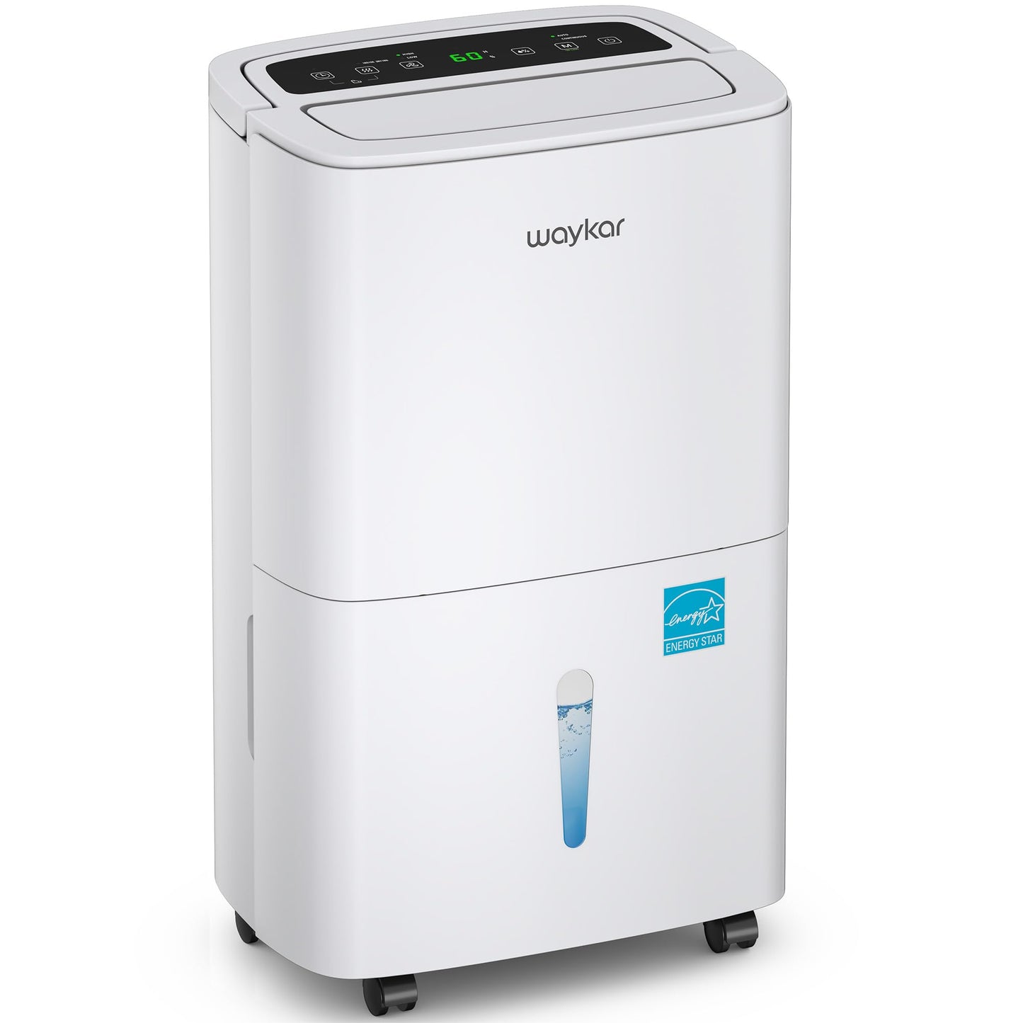Waykar 7,500 Sq. Ft 2025 Energy Star Dehumidifier with Pump, Max 150 Pints dehumidifier for Basement, Home, Warehouse, with Drain Hose, Auto Defrost, Self-Drying,Quiet Operation