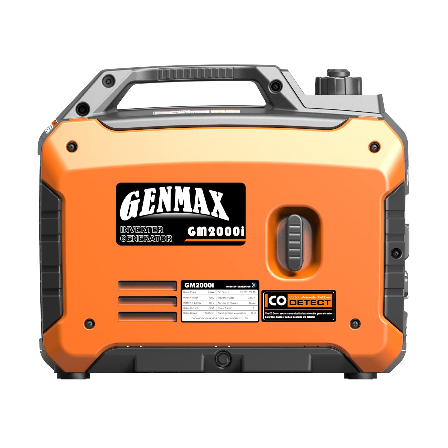 GENMAX Portable Generator, 2000W Ultra Quiet Gas Engine, EPA Compliant, Eco Mode Function, Ultra Light, Suitable for Backup Home and Camping(GM2000i)