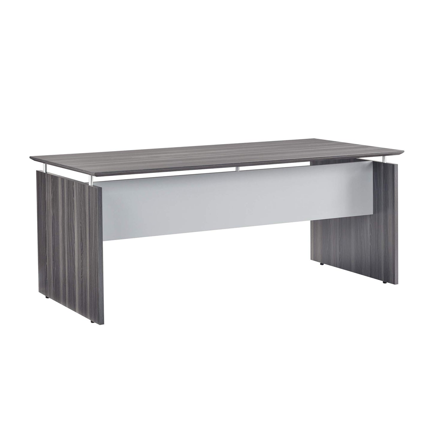 Mayline MNDS63LGS Medina Straight Edge Desk, 63"W, Gray Steel Laminate