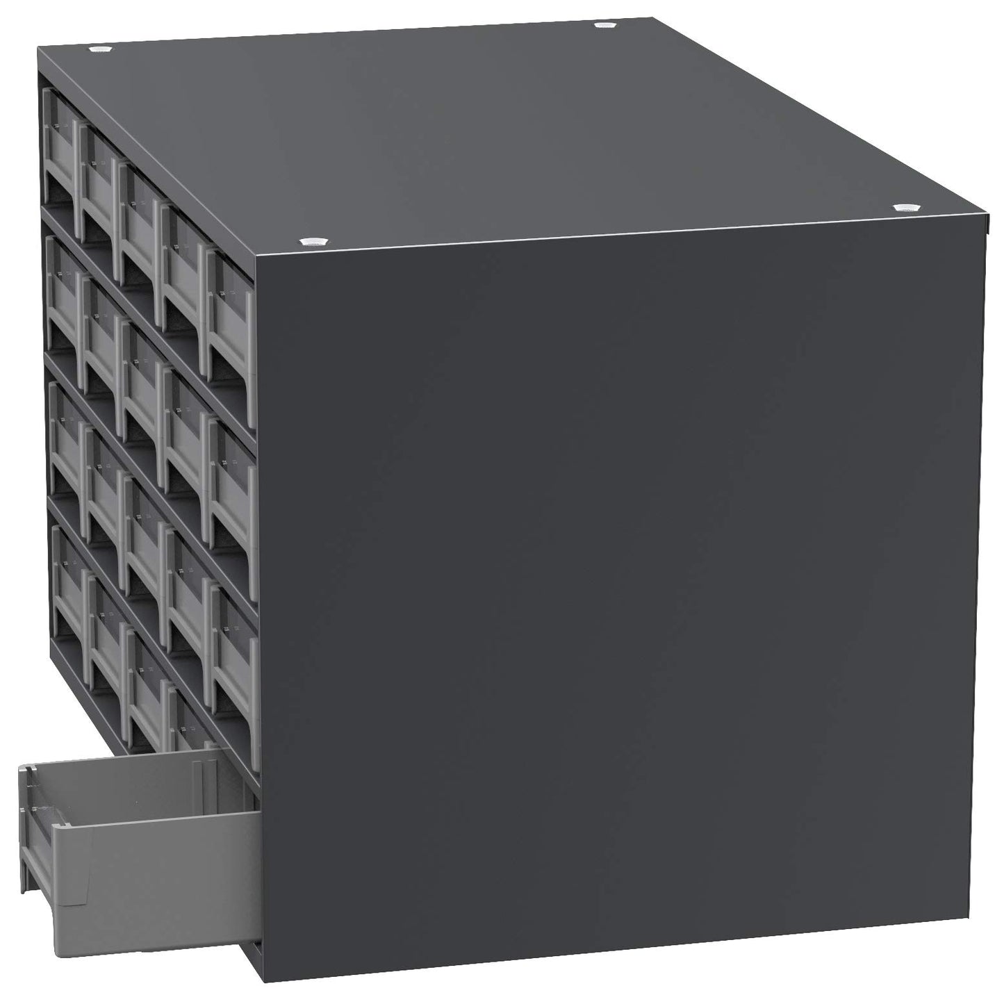 Akro-Mils Steel Garage Storage Cabinet, Small Parts Organizer Metal Cabinet for Hardware, Nails, Screws, Bolts, Nuts, and More, 17" W x 11" D x 11" H, 20-Drawer, Gray Cabinet/Gray Drawers (19320)