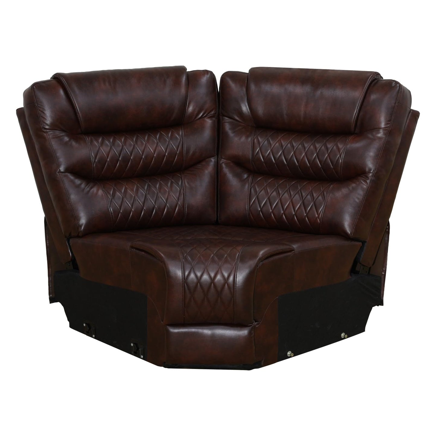 Reclining Sectional, Power Sectional Couch, Leather Sofa Set for Living Room, Comfy Home Theater Seating with USB 2.0 Charging Ports, LED Light Strips, Fold-Down Table & Cupholders (Brown, 3-Piece)