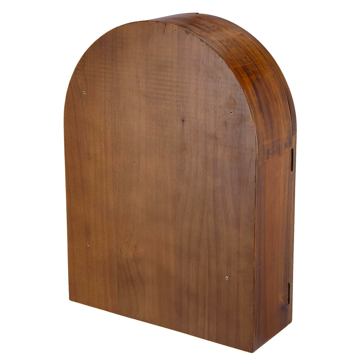 MyGift Medicine Cabinet, Arched Wall Cabinet, Bathroom Medicine Wall Mounted Cupboard, Mid Century Style Floating Storage Cabinet with Glass Door, Natural Acacia Wood