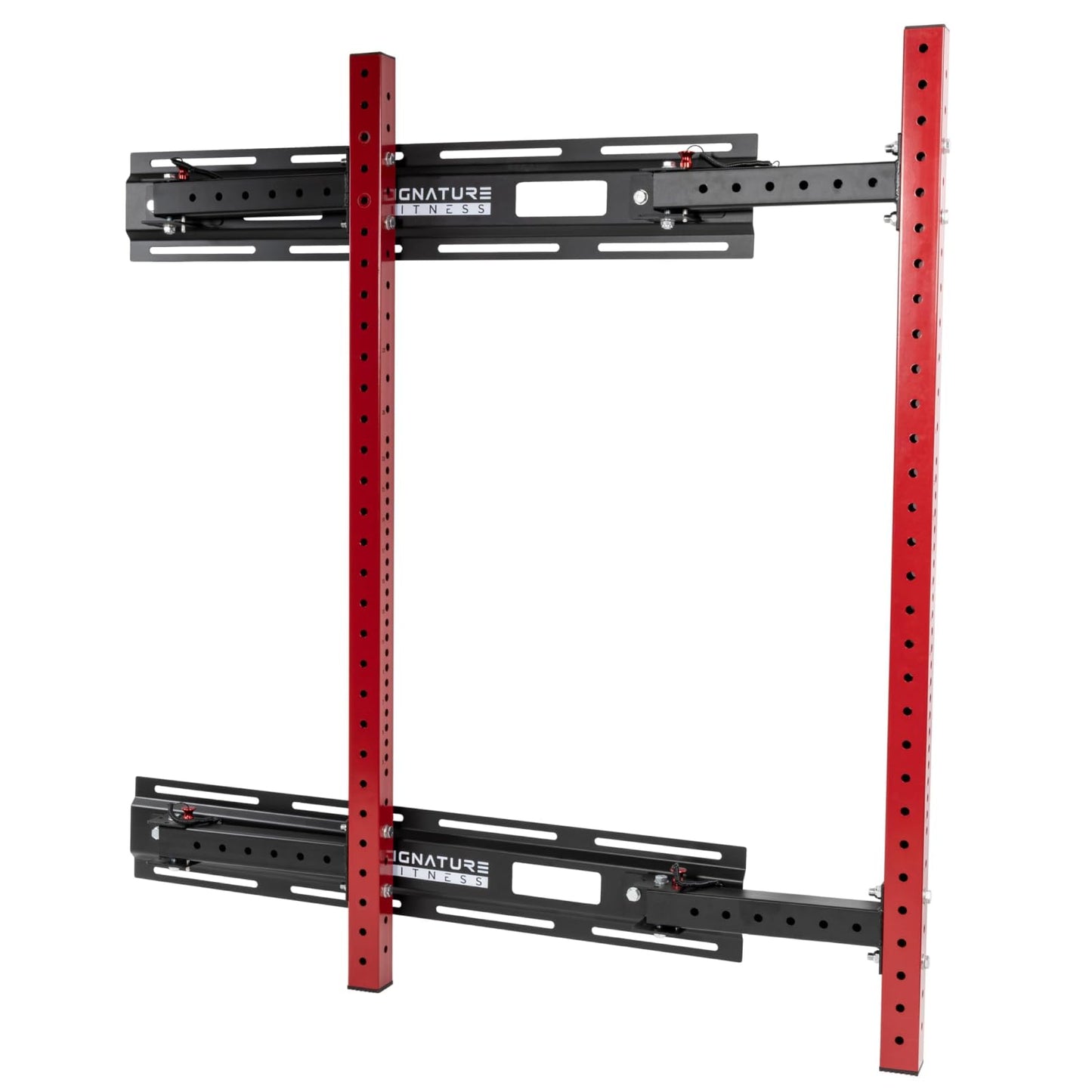 Fitvids 3"x3" Wall-Mount Foldable Power Cage with Pull-Up Bar & J-Hooks - Space-Saving Home Gym Rack