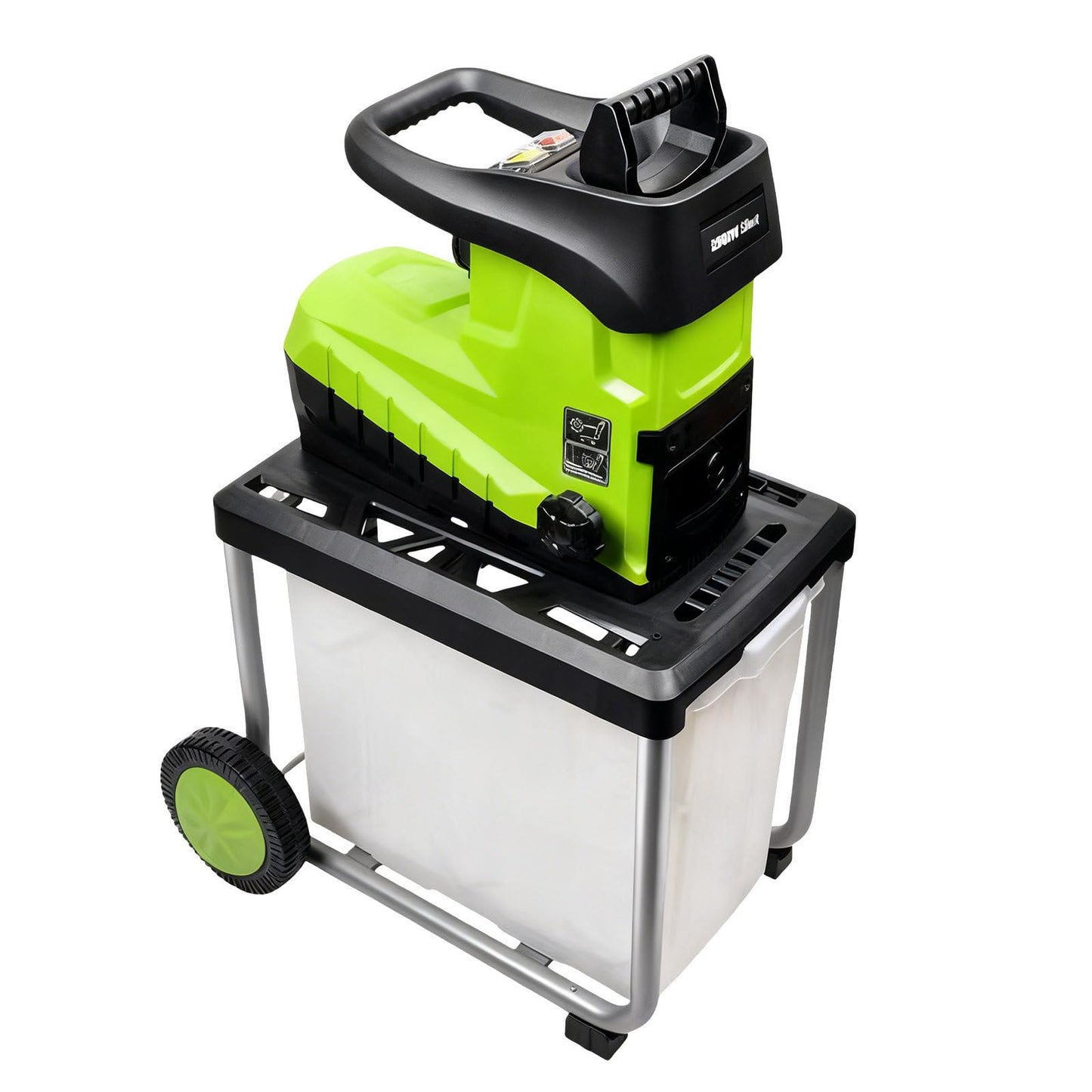 pedenencelia Garden Shredder Electric 2800w, with 60l Detachable Collection Box, 5000rpm Mulcher for 45mm/1.77" Branches, Wood Chipper with New Hobbing Cutter Head, for Garden Debris and Branches