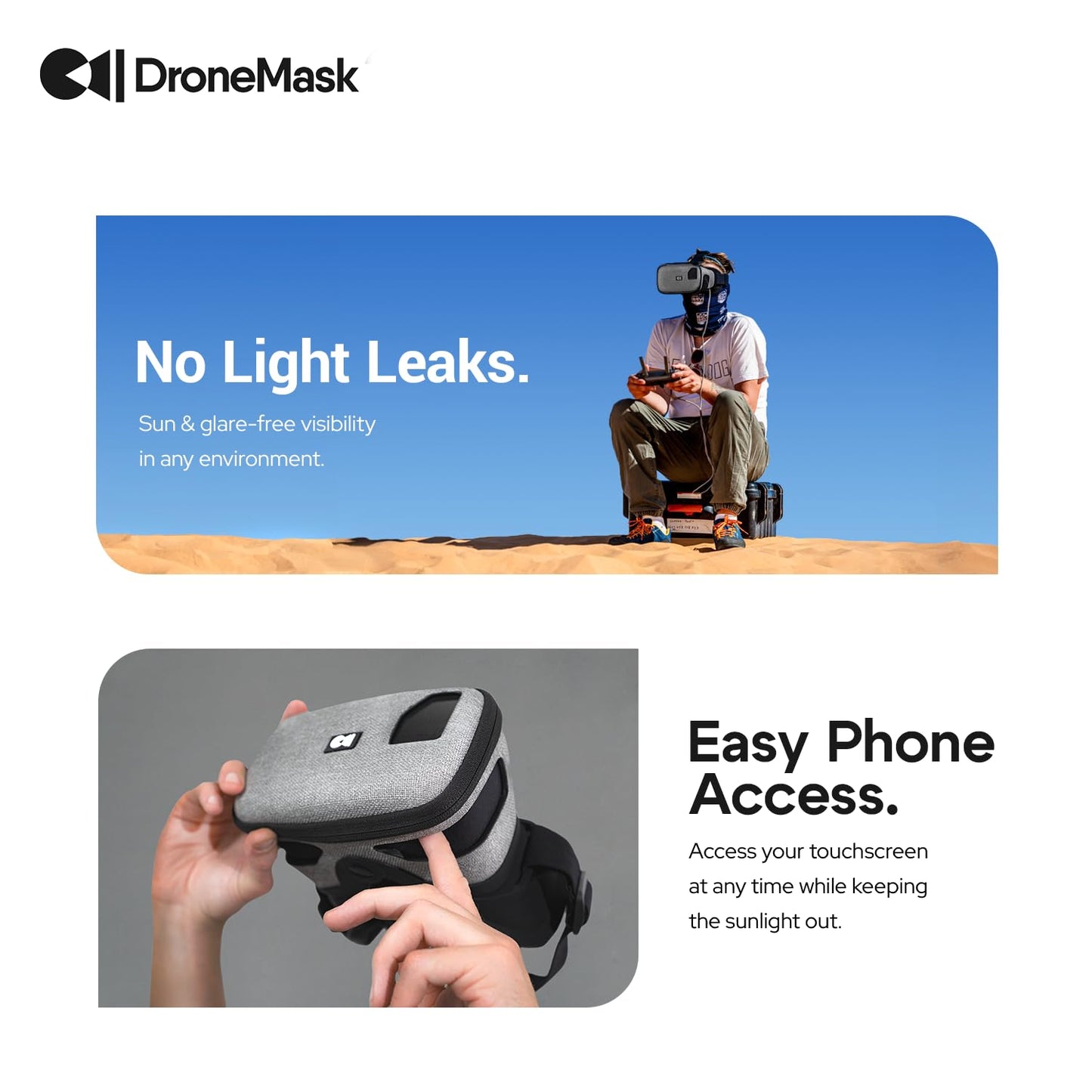DroneMask 2 | FPV Goggles for All Camera Drones | Unibody Lens | HD FPV Goggles | Compatible Versatile Skyview FPV Drone Goggles | Clear Immersive View | All GPS Camera Drone